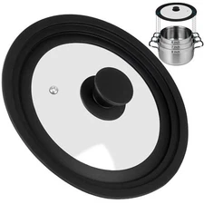 Universal Lid for Pots Pans and Skillets Pan Cover fit 6" 7" 8" Diameter Cook...