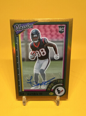 2022 Panini Classics John Metchie III Auto Orange Prizm RC Rookie Texans /75
