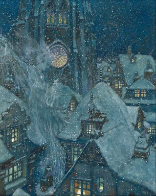 Snow Queen : Edmund Dulac : 1911 : Archival Quality Art Print 17x22