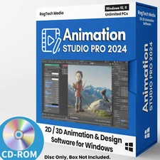 Animation Studio PRO 2024 - 3D/2D Motion Graphic Design Software Suite - Windows