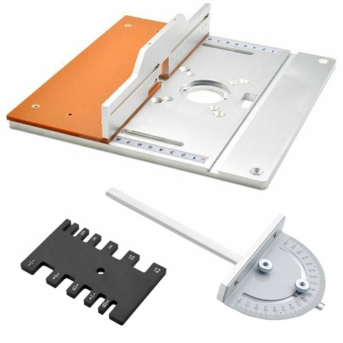 Router Table Insert Plate Table Saw Woodworking Workbench with Miter Gauge - Picture 10 of 15