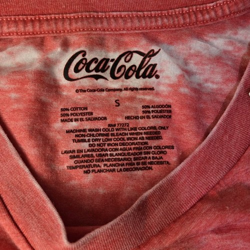 I Heart ❤️ Coke Burnout Oversized Short Sleeve Graphic T-Shirt- Red Size S Y2K - Picture 4 of 4