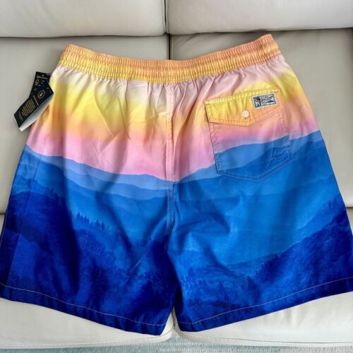 $148 Polo Ralph Lauren Men's, 5.75" Traveler Classic Swim Trunks, Multi, Large - Picture 2 of 20
