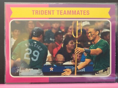 Topps 2024 Heritage High Number Seattle Mariners Trident Teammates Combo Card