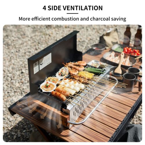 Naturehike Klappbarer BBQ Grill für Outdoor & Camping, Tragbar, Holzkohlegrill - Bild 4 von 7