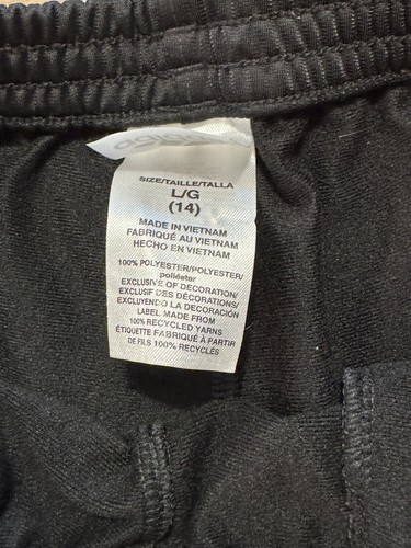 ADIDAS AK4450 3 Stripe Unisex Youth Track Pants Size YL 14 Black - Picture 3 of 5
