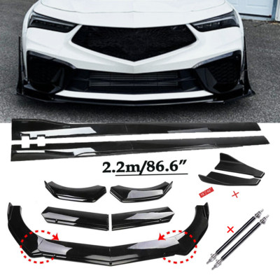 For Acura Integra Front Bumper Lip Spoiler Chin Splitter Gloss Black Bod Kits