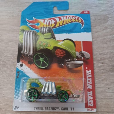 Hot Wheels 1/64 Diecast Thrill Racers Green EEVIL WEEVIL