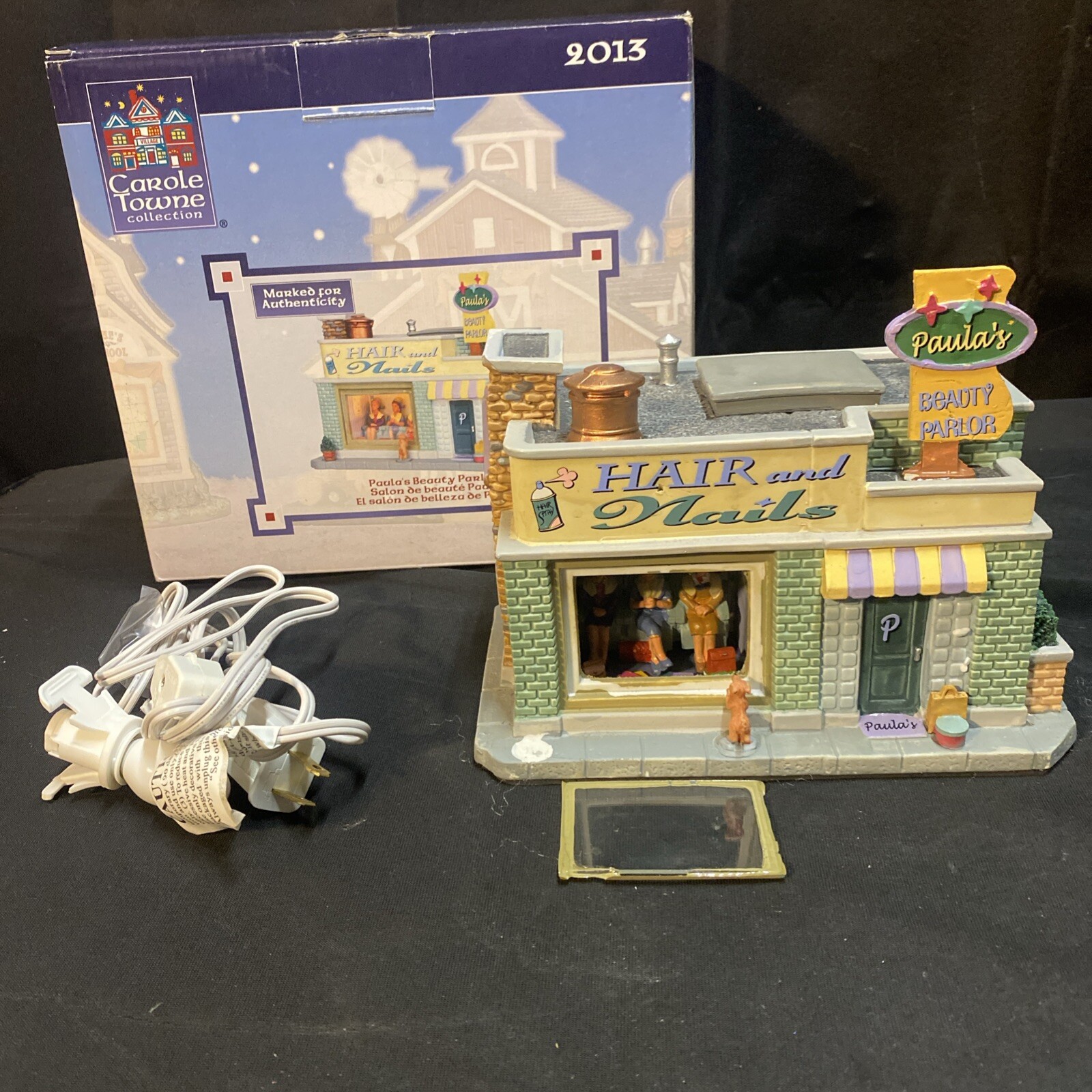 Lemax Carole Towne Paulas Beauty Parlor Hair Nails Damaged Box Original