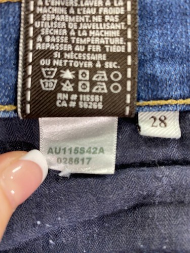 7 For All Mankind Dojo Jeans Womens Sz 28 (Meas 32) Flare Wide Leg Blue Y2K 7FAM - Picture 6 of 13