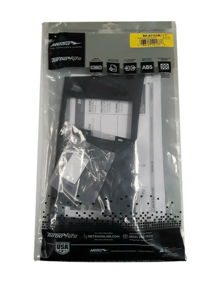 Kit de tablero estéreo para automóvil Metra 95-8732B doble DIN 2003-2009 Mercedes Benz Clase E Foto 2 de 4