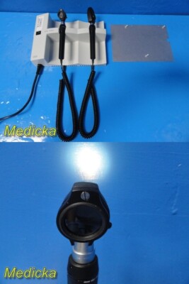 HEINE EN 100 Wall Diagnostic Sys W/ K180 Otoscope & Ophthalmoscope; Tested~37290