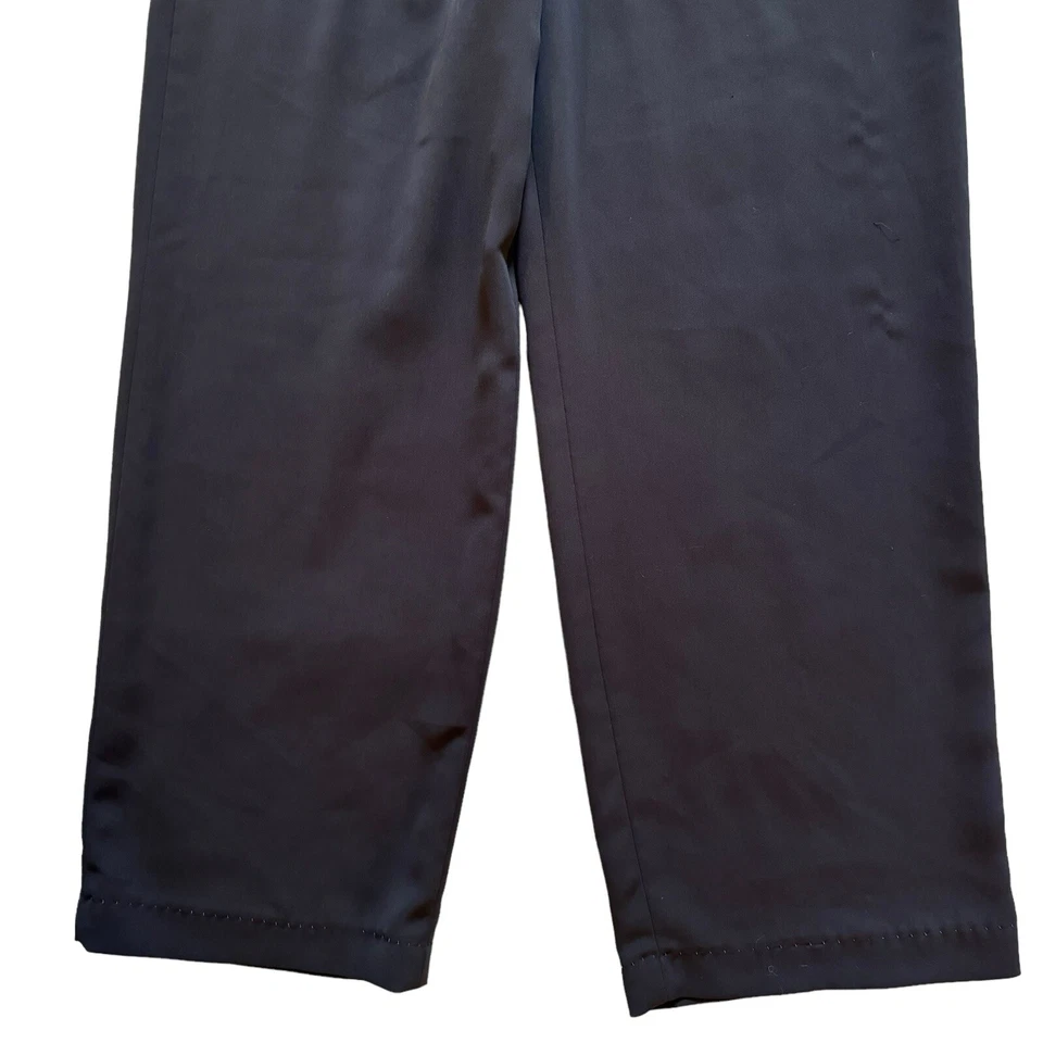 Pantalón Pantalón Yansi Fugel Marrón Tiro Alto Pierna Ancha Microfibra Talla 12 Carrera Foto 4 de 4