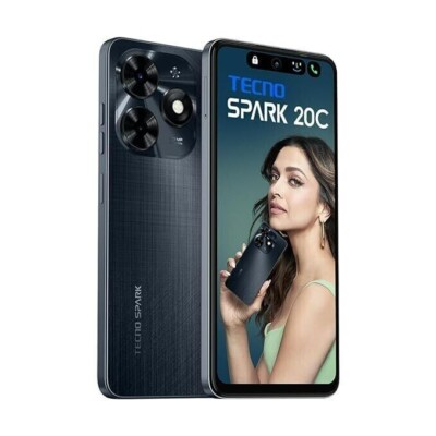 TECNO Spark 20C Black(8GB+128GB) 50MP Helio G36 Processor 6.56'' Global Version