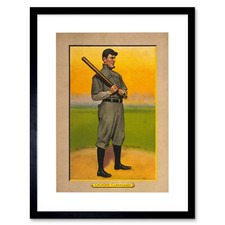 Paintings Sport Collectable Baseball Card Nap Lajoie Framed Wall Art Print