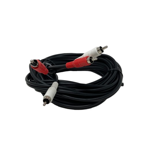 Monoprice 24ft 2 RCA Plug/2 RCA Plug M/M Cable - Black BE-HCL324