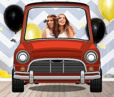 Austin Mini Red, Vehicle Theme, DIY Photo Booth Props, Non-Personalized