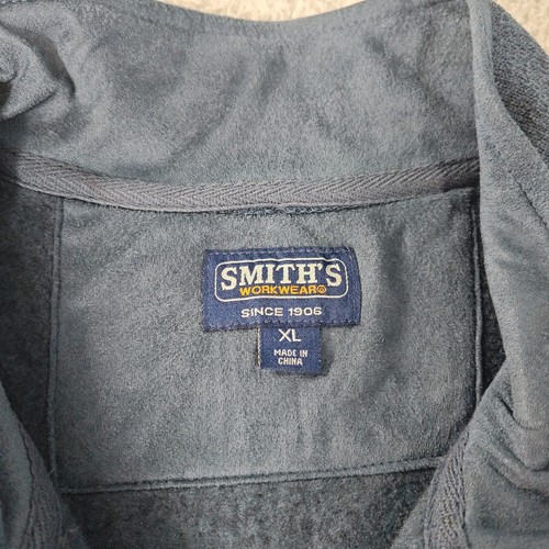 Smith's Workwear Vest Men's Size XL Blue Full Zip Knitted Fleece Outdoor Casual - Picture 2 of 8