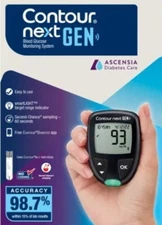 Contour Next Gen Blood Glucose Monitoring System Meter +10 Strips *Free Shipping