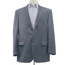 Jos A Bank Blazer Sport Coat Jacket Men Size 46 Long Gray Tailored Fit Traveler