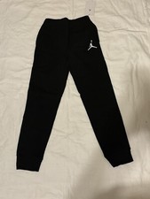 Nike Air Jordan JumpMan Boys Size Medium Athletic Logo Black Track Sweat Pants