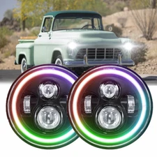 For Chevrolet Truck 1954-1957 3100 1956-1959 7Inch RGB ROUND Headlight