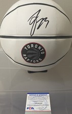 Fred VanVleet Toronto Raptors Autographed White Panel Basketball PSA/DNA Certed