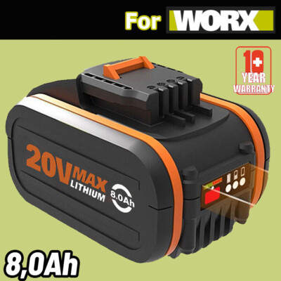 Für Worx 20V 8,0Ah Lithium-Ionen Akku PowerShare WA3553 WA3550 WA3551.1 WA3572