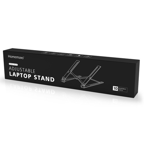Laptop Stand Folding Keyboard Riser Computer Booster Adjustable Foldable - Photo 9/10