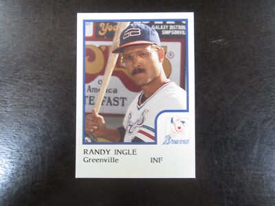 1986 ProCards Greenville Braves Randy Ingle Card (B60) Atlanta Braves ...
