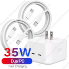 For iPhone 15 16Pro Max Plus iPad Samsung 35W USB-C Fast Charger PD Type-C Cable