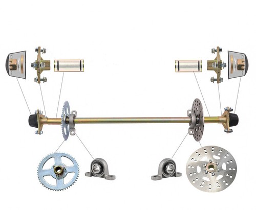 Rear Live Axle Assembly Kit + Sprocket 