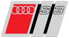 Audi S3 Car Bumper Sticker Decal - 9'', 12'' or 14''