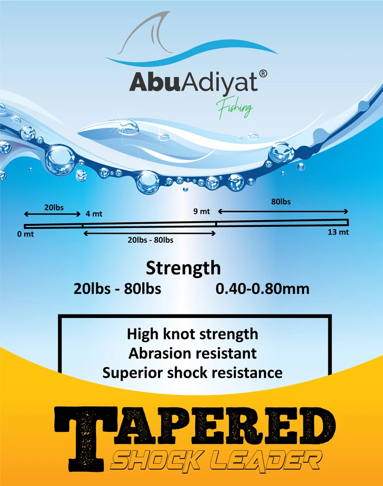 Guía de choque cónico para pesca en el mar (13mX5) naranja de AbuAdiyat Foto 2 de 2