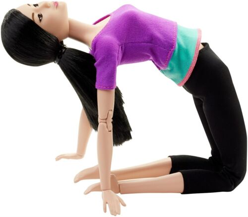 Barbie DHL84 Made to Move 11'' Doll with 22 Flexible Joints Asian Purple Top - Afbeelding 1 van 7