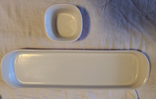 Corningware Ech Orange Bread Plate and Small Bowl Orange - Picture 3 of 5