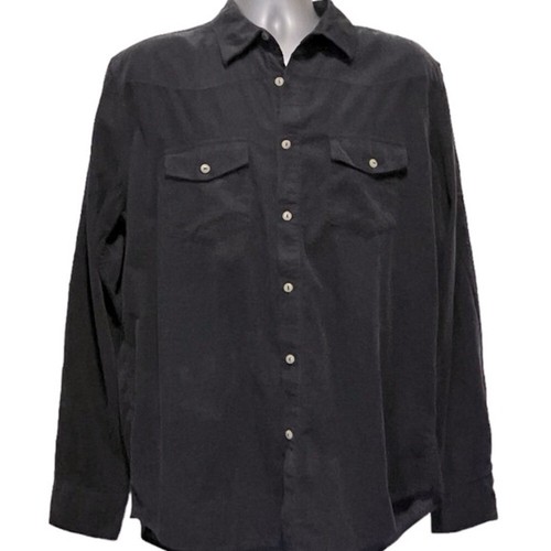 Desigual Corduroy Western Style Mens Midnight Blue Button Down Shirt Size XL - Picture 3 of 8
