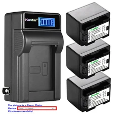 Kastar Battery LCD Wall Charger for Canon BP-727 & Canon LEGRIA HF M66 Camera