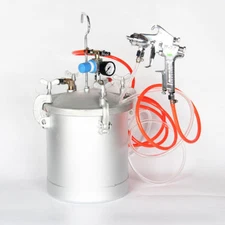 10L Pressure Pot Spray Gun Tank Hose Gauge Set Air spraying tool 3.0mm Nozzle t