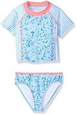 Jantzen Girls Little Nautical Rashguard Set Maze Print Size 5