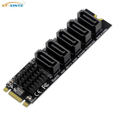 For M.2 NVME NGFF M-KEY/B-KEY SSD HDD to SATA3 6Gbps PCIe 3.0 Expansion Card New