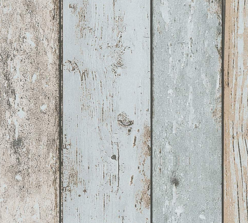 WOODEN WALL SHABBY CHIC WALLPAPER PANEL BLUE & BROWN A.S. CREATION 8999-27 - Picture 10 of 15