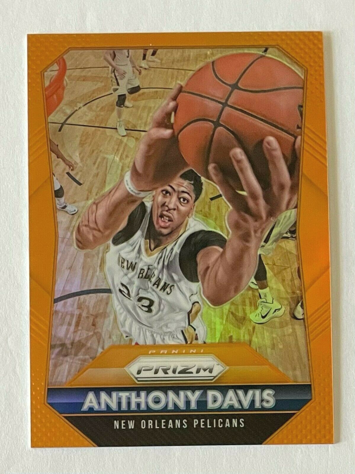 ANTHONY DAVIS 2015-16 NBA PRIZM ORANGE REFRACTOR CARD #32/65