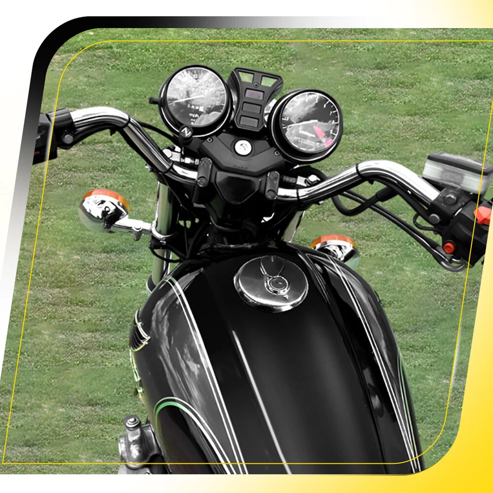 Universal Motorcycle Gas Lid Fuel Tank Cap Cover Aluminum With 2 Key Lock Set - Image 2 of 4