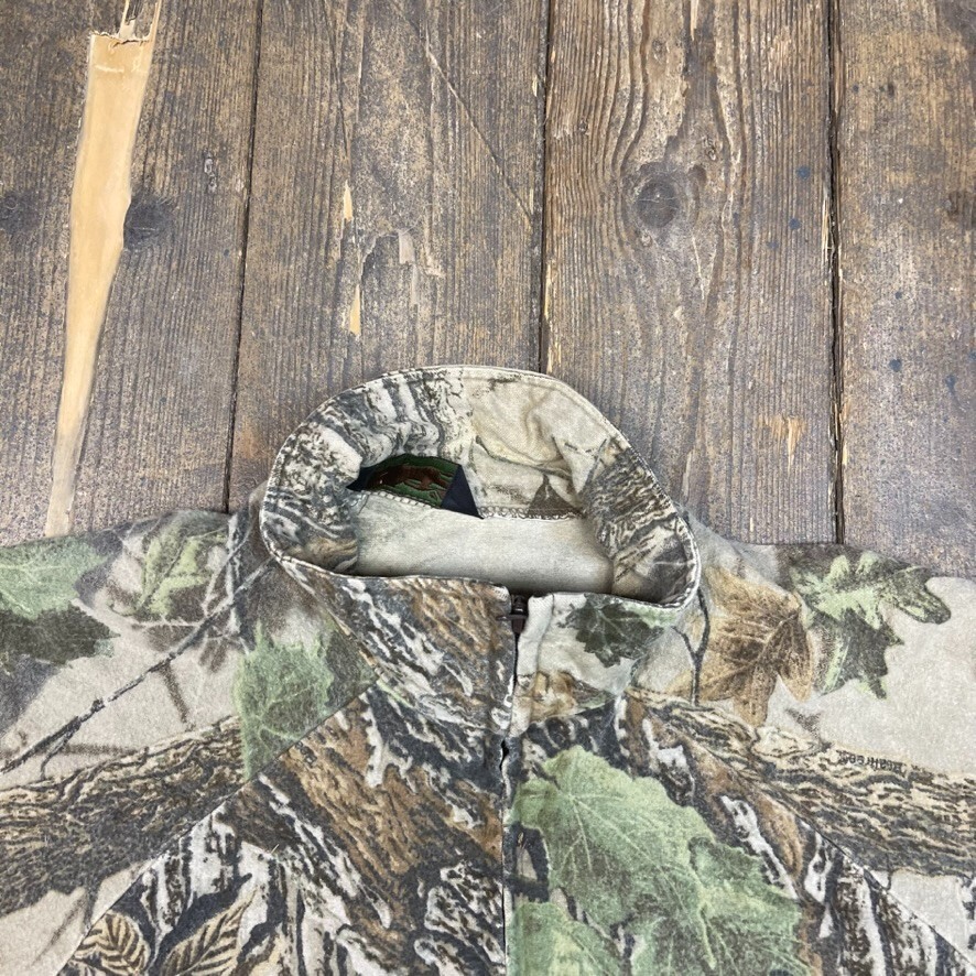 RealTree Bomber Jacket Full Zip Camo Vintage Coat, Green, Mens XL image 8