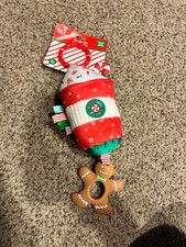 On-the-Go Activity Toy Christmas Rubber Teether Clip / 0 mo gingerbread latte