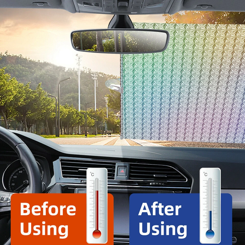 Universal Car Front Windshield Sun Shade Cover Retractable Window UV Block Visor - Image 2 of 4