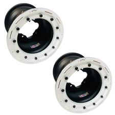 Dwt G3 Rear White Beadlock Wheels Rims Pair 9 9x8 35 4110 Ltr450 Ltz 400 250