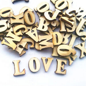 Letters Wooden 15mm High Alphabet Art DIY Craft Wood Lettering 100pcs