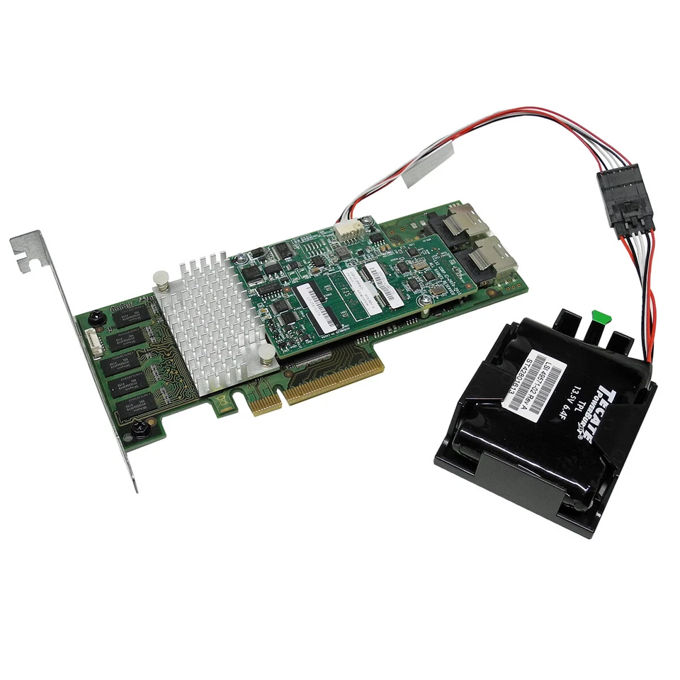 Controlador RAID SAS PCIe x8 Fujitsu Primergy D3116-C26 doble puerto 6 GB + BBU FP Foto 2 de 4
